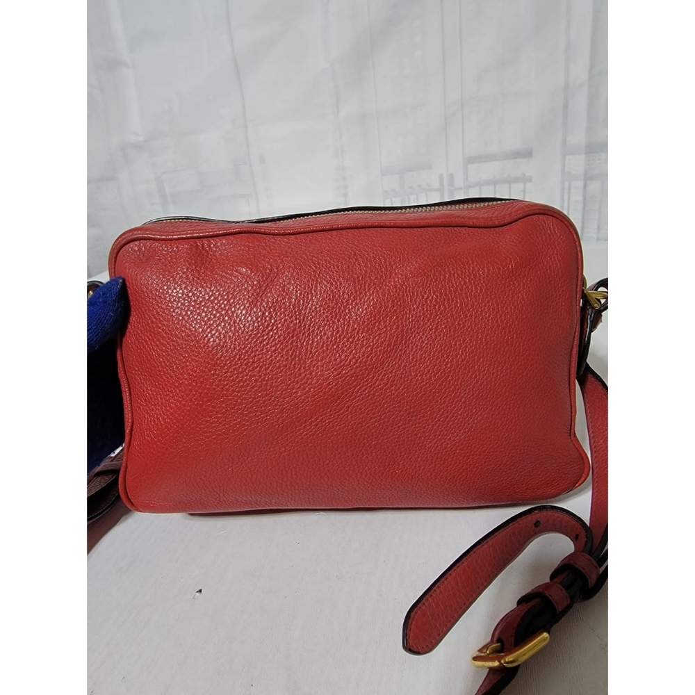 Authentic PRADA Vitello pocket Phenix Camera Bag Rosso - Picture 7 of 16